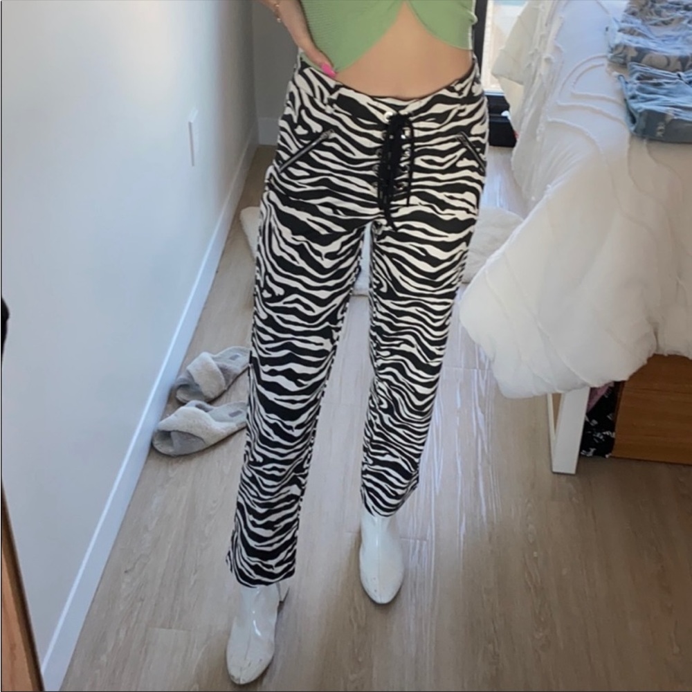 Beginning boutique zebra pants